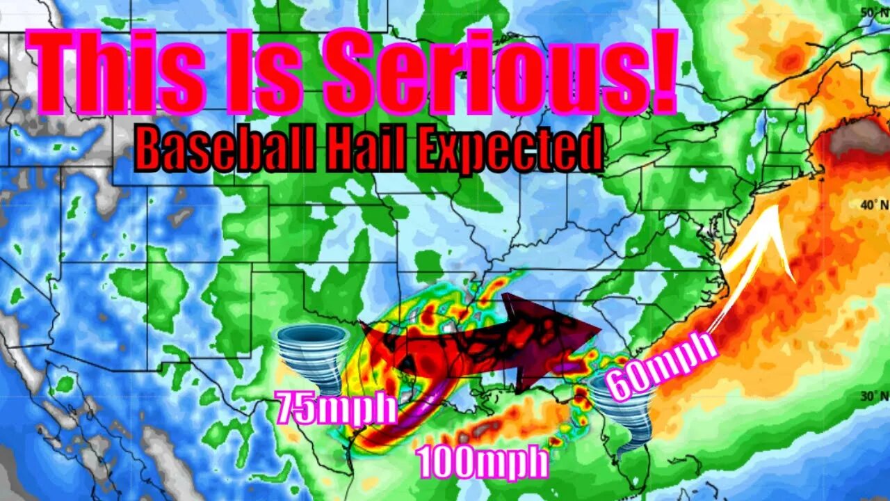 Destructive Hail (Large as Baseballs), Exceeding 75 mph Winds and Tornadoes!