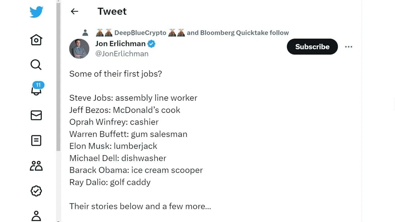 一些億萬富翁的第一份工作