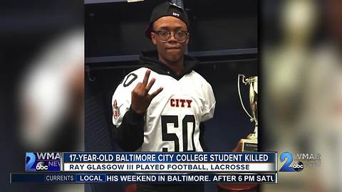 17 year old baltimore city college student killed