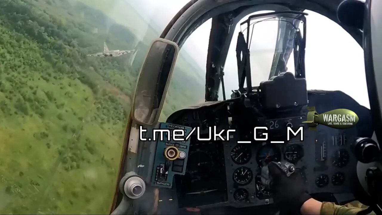 Cockpit view from Russian attack aircraft