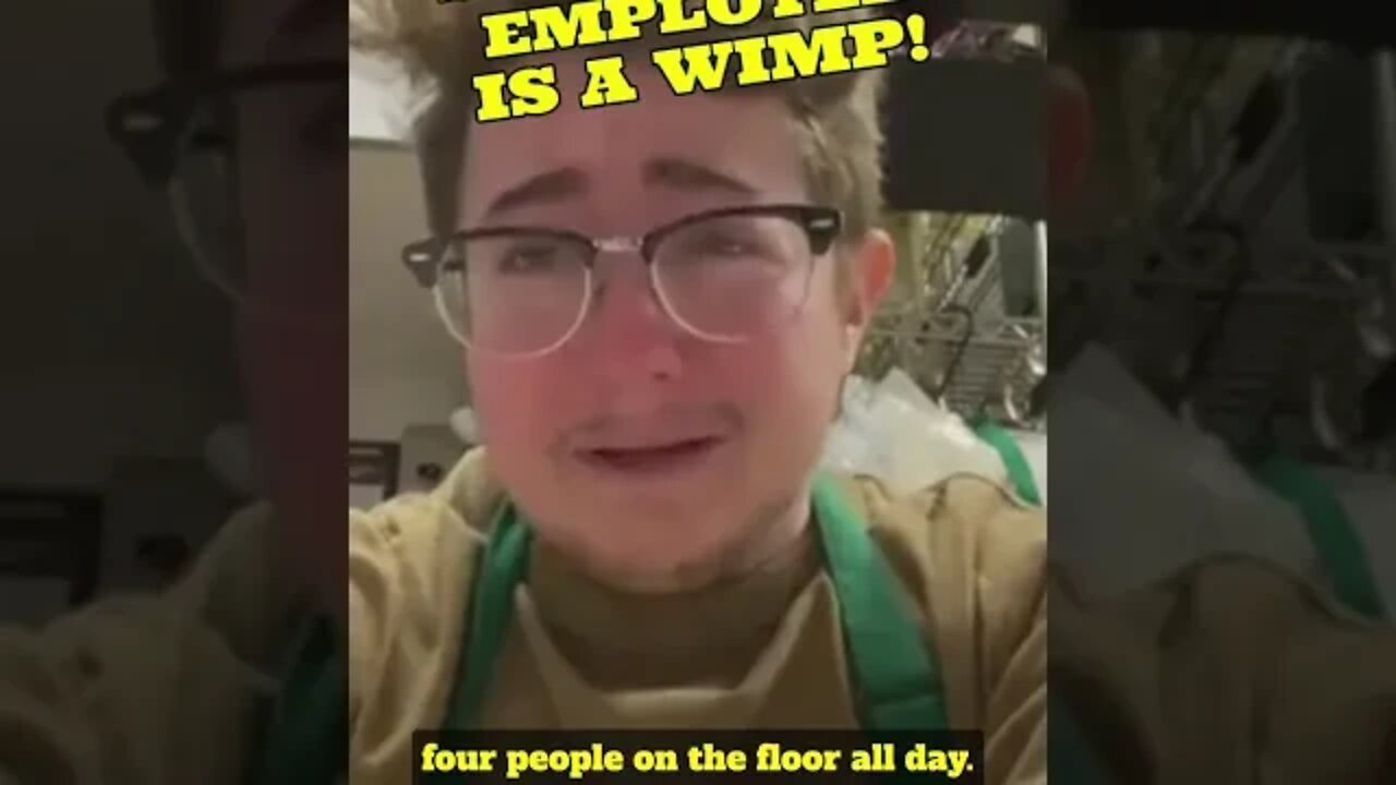 Starbucks Employee Cries Like A Child Because They Have To Do Work