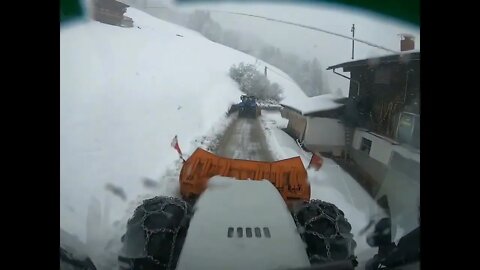 16 &&& Schneeräumung Steyr CVT 170 Winter 2021 22 #snow last Year #winterdienst #viral #alps #sound