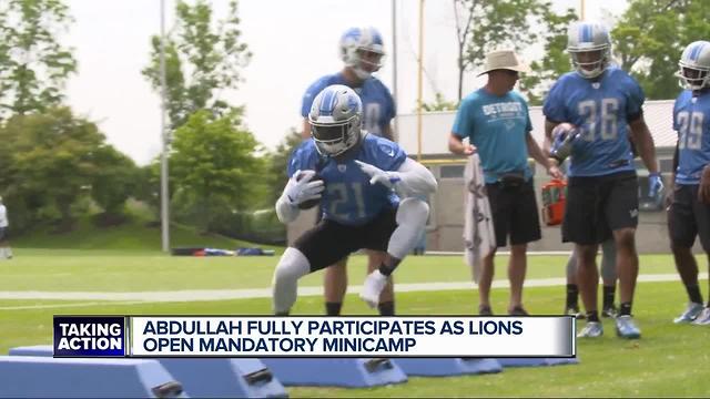 Abdullah fully participates as Lions open mandatory minicamp