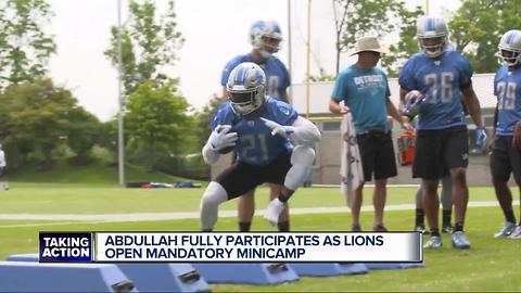 Abdullah fully participates as Lions open mandatory minicamp