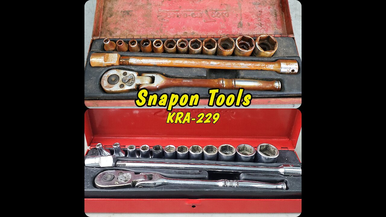 Vintage Snapon Tools 1/4" Ratchet / Socket Set and Box KRA-229 Restoration