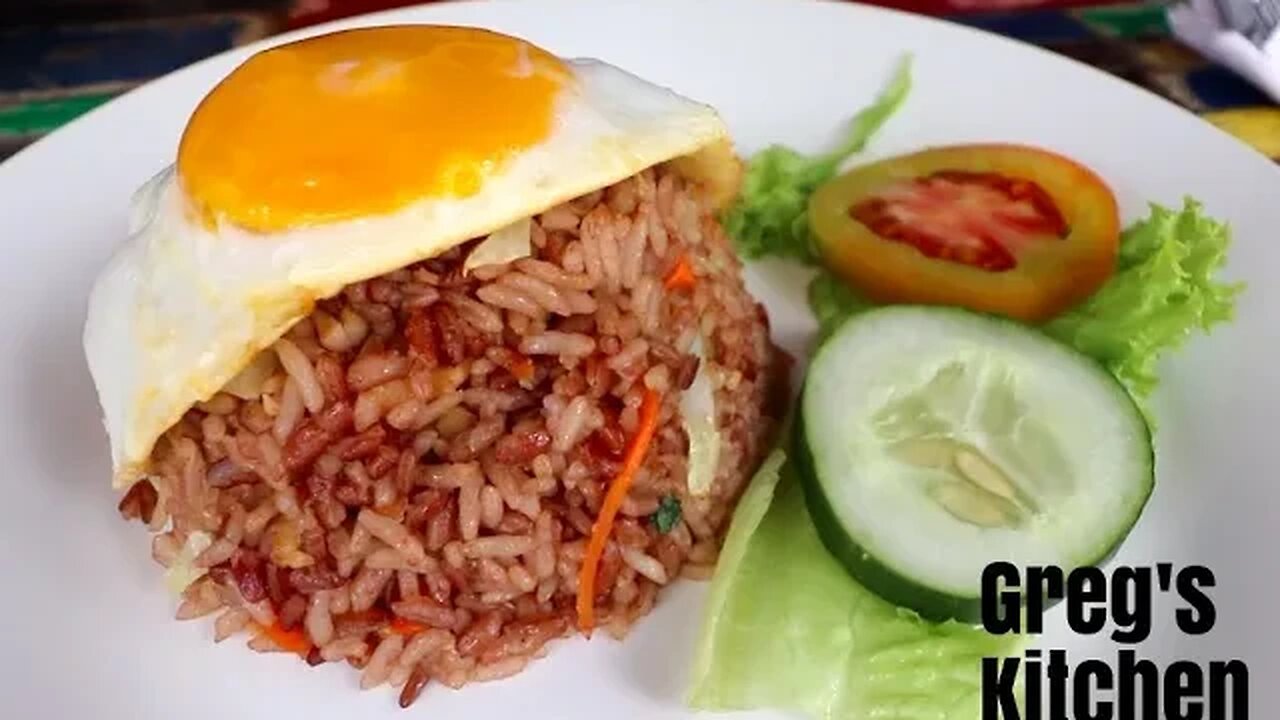 Eating a Nasi Goreng for Lunch