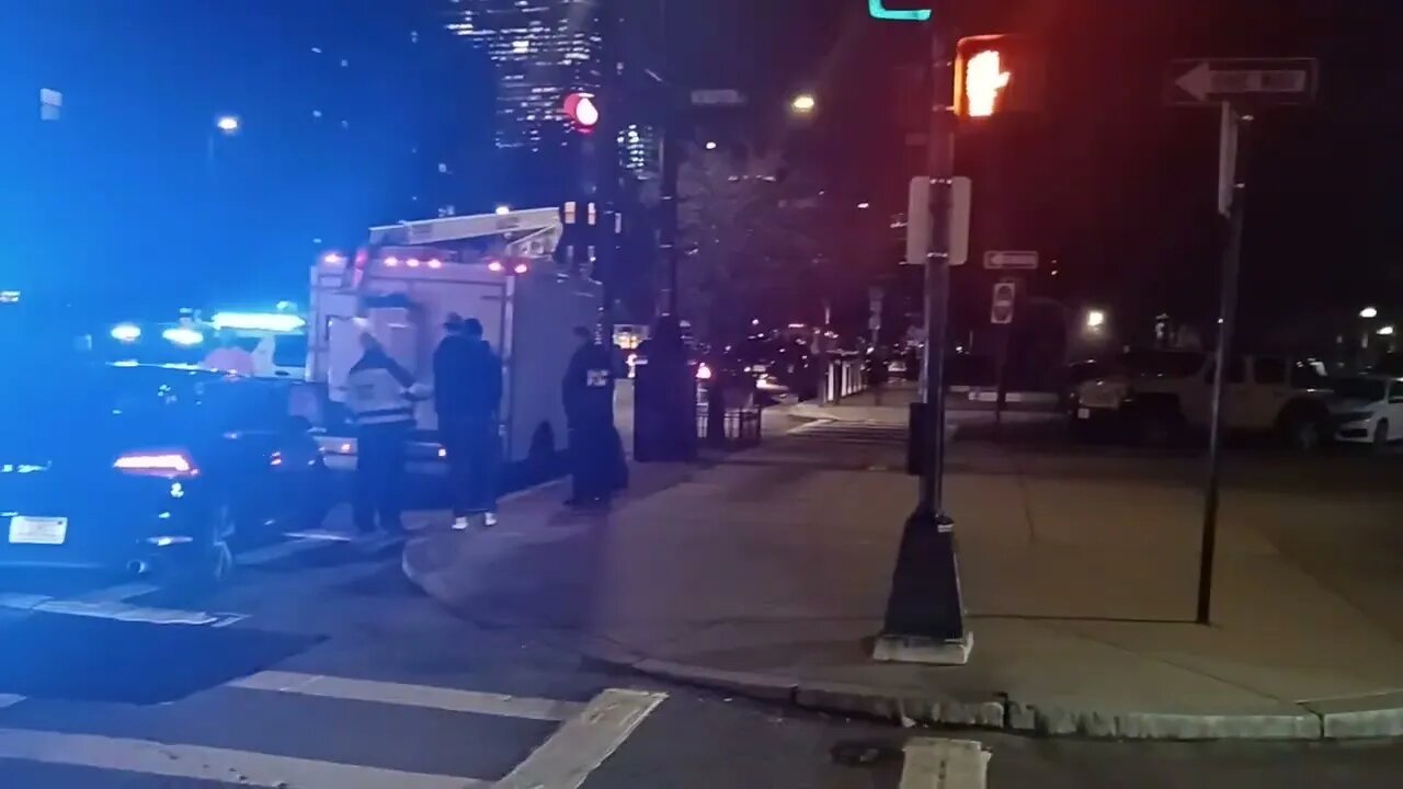 Boston police dealing with a small fender bender