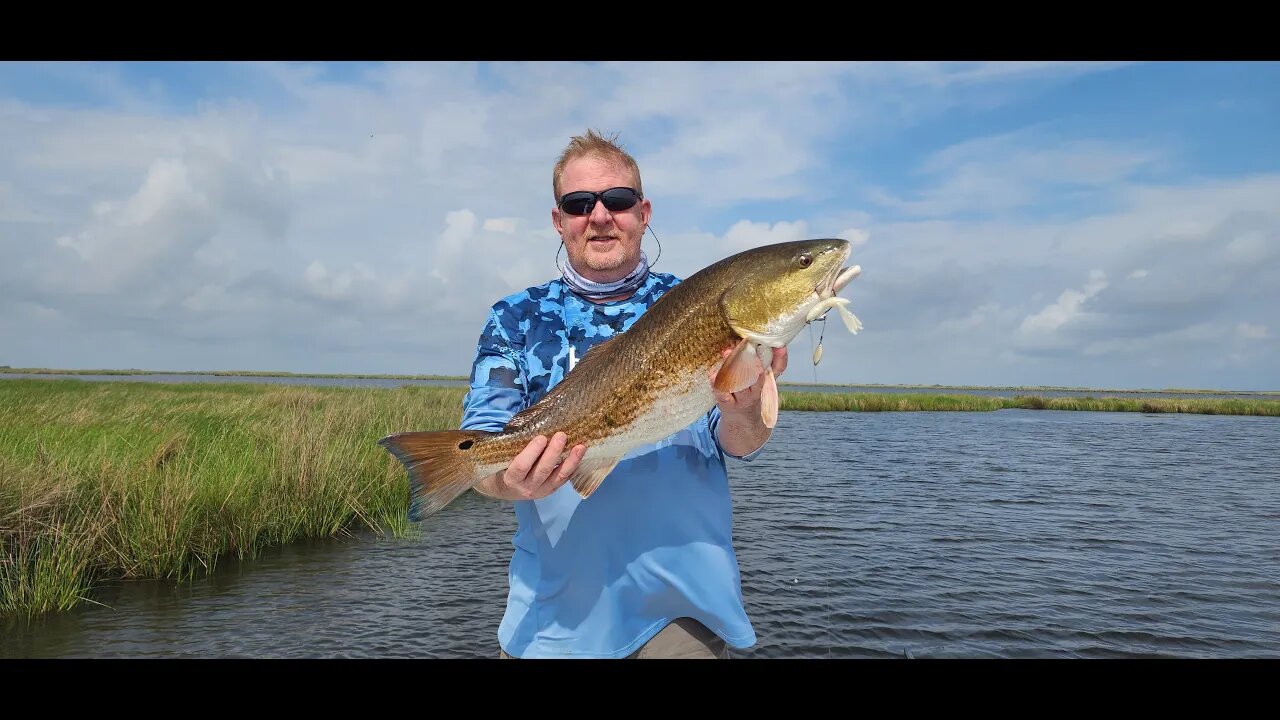 Absolutely SMOKED the Redfish on Soft Plastics in the Louisiana Marsh