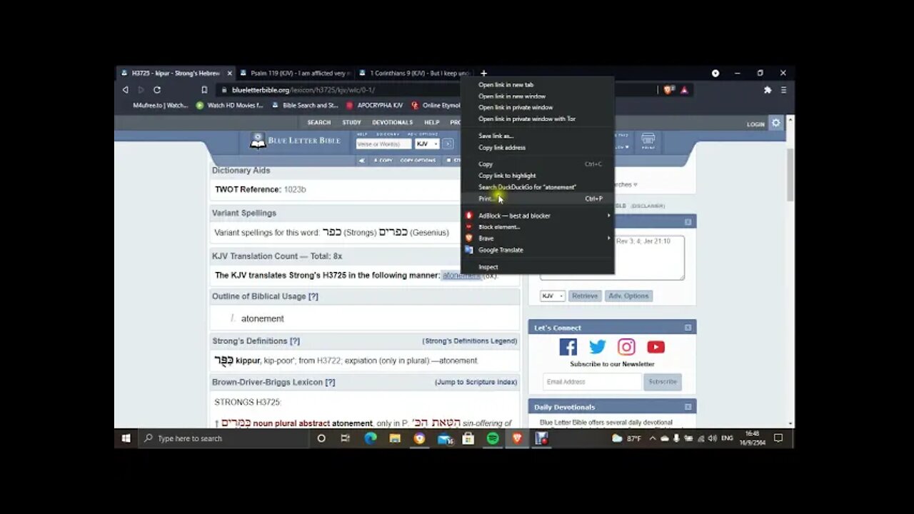 Atonement (Reparation For An Offense)