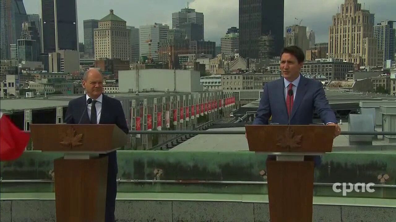 Canada: PM Justin Trudeau holds news conference with German Chancellor Olaf Scholz – August 22, 2022