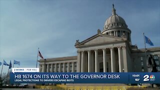 OK bill offering legal protections to drivers escaping riots heads to governor's desk