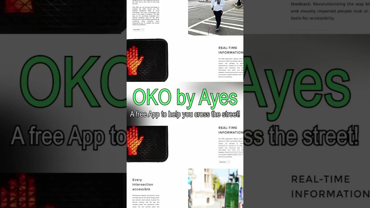 Free smartphone app helps you cross streets blindly! #shorts