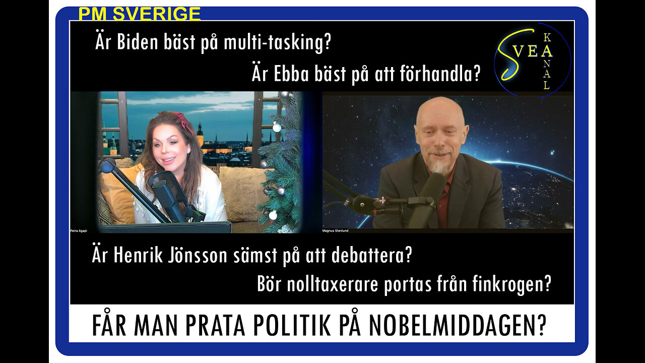 PM Sverige 26: Får man prata politik på Nobelmiddagen?