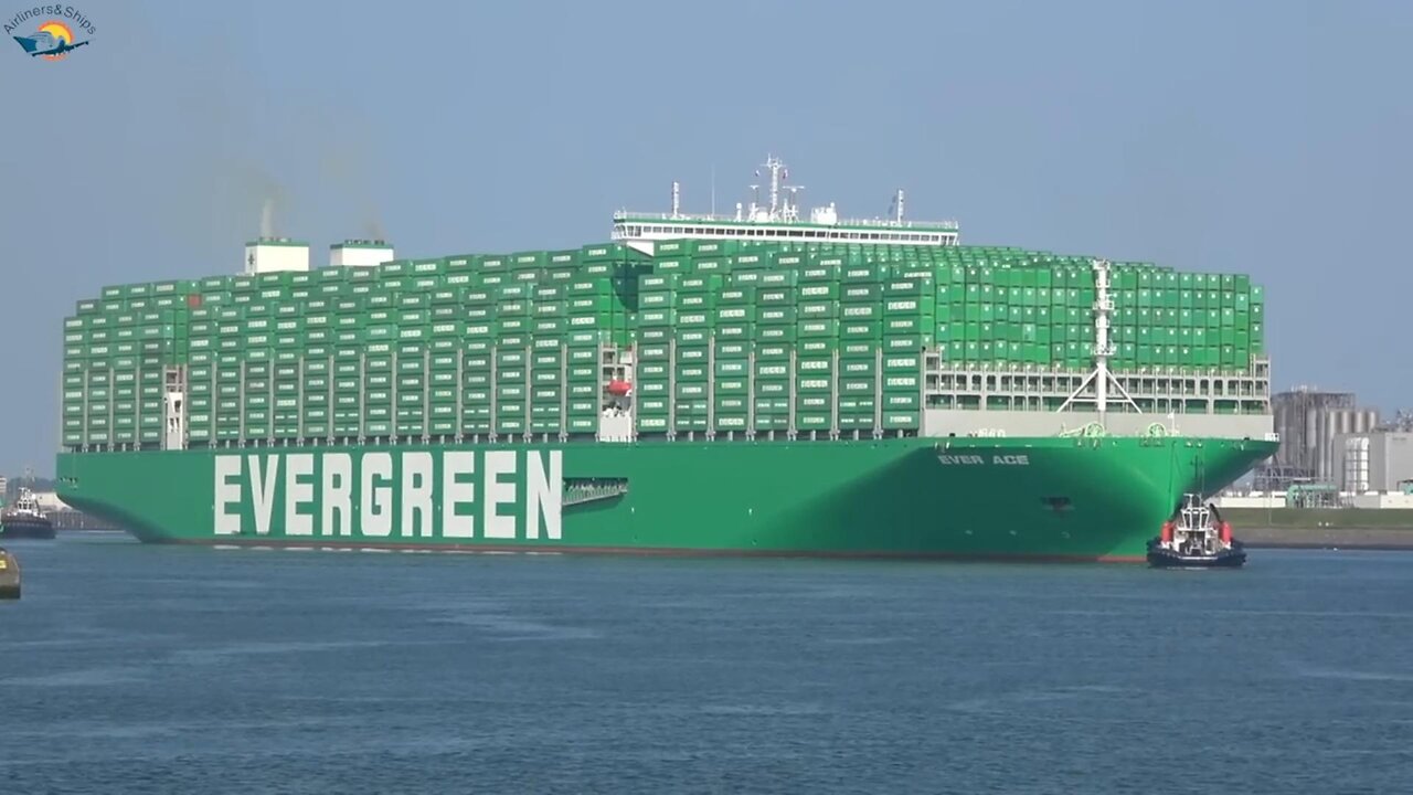 BIGGEST CONTAINER SHIP EVER ACE Maiden call at ROTTERDAM Port - Shipspotting