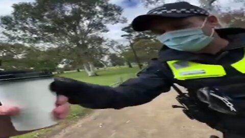 Australian Police Check Man's Coffee Cup To Make Sure He Can Have His Mask Off