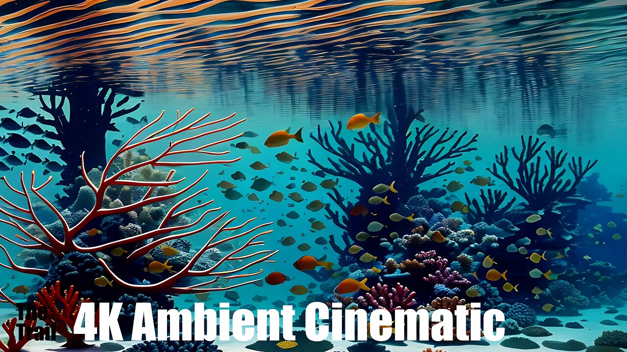 Ambient Cinematic Music - Blue Hour | (AI) Audio Reactive Realistic | Coral Reef Tranquility
