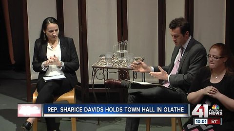 Rep. Sharice Davids talks healthcare, infrastructure at first town hall since taking office