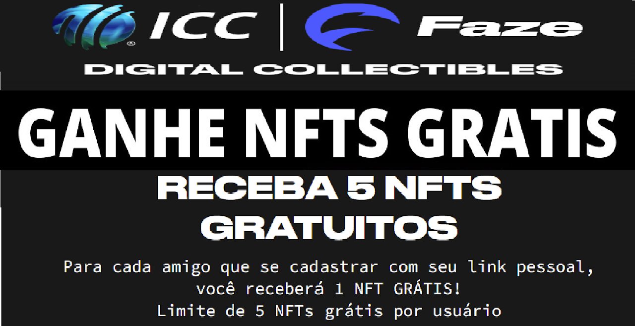 【Airdrop Faze NFTs】Como ganhar 5 NFTs Grátis | Indique 5 amigos veja com ganhar | #CryptoCurrency