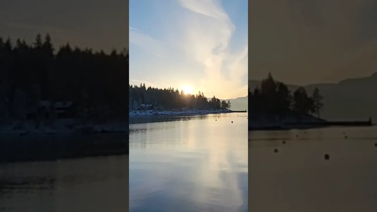 December sunset in Lake Tahoe