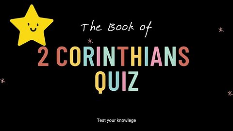 2 Corinthians Quiz