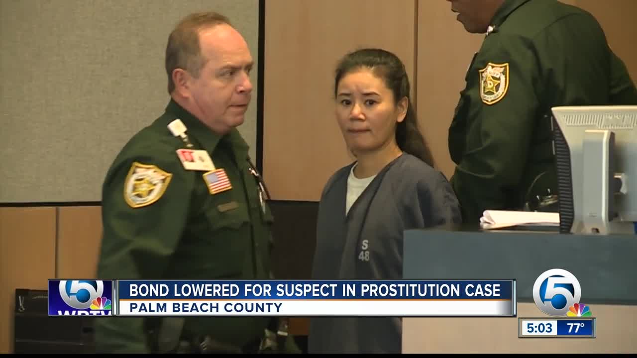 Bond lowered for suspect, Lei Wang, in Jupiter spa prostitution case