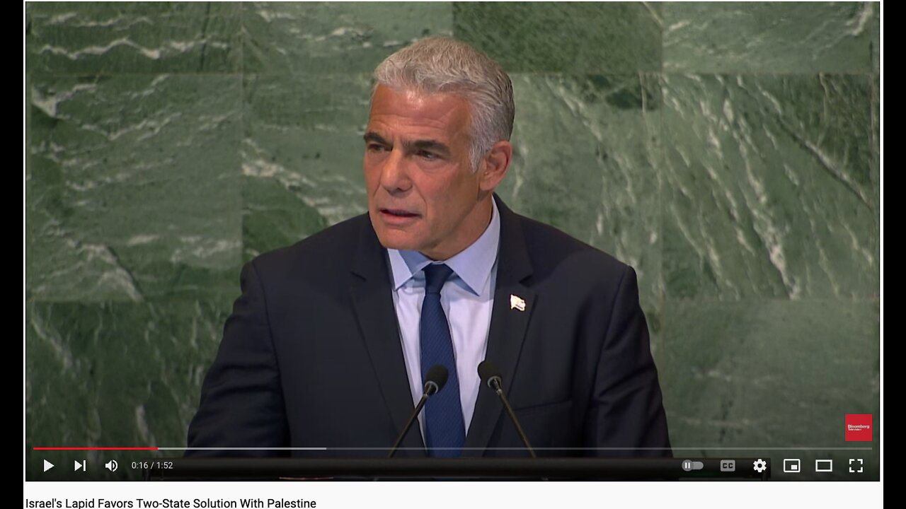 Two-State Solution | He Just Did It!!! Israeli Prime Minister Yair Lapid Calls for Two-State Israel Solution