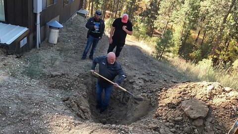 Taking Backhoe to brown town