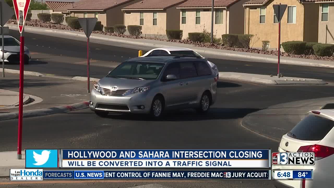 Intersection closure has some Las Vegas parents worried about school drop-off and pickup