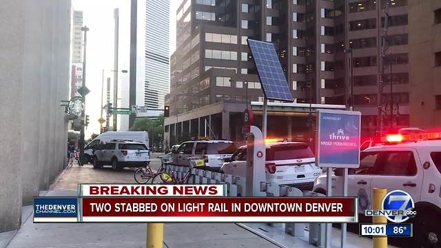 Two stabbed on light rail in downtown Denver