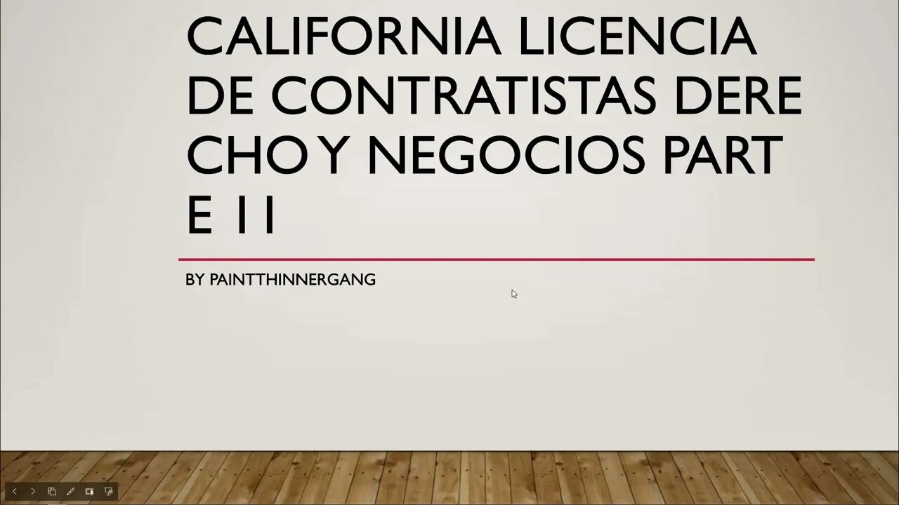 California Licencia De Contractistas Derecho Y Negocios Parte 11 Parte 1