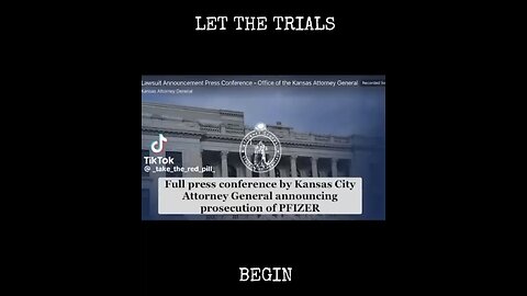 KANSAS vs PFIZER - LET THE TRIALS BEGIN