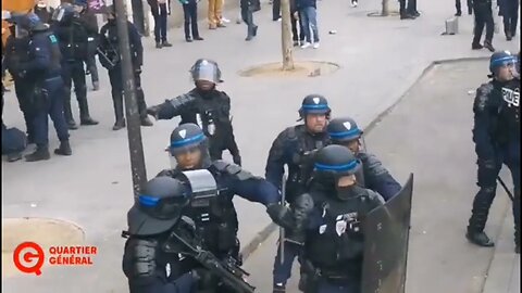 French Riot Police unleash war on protestors