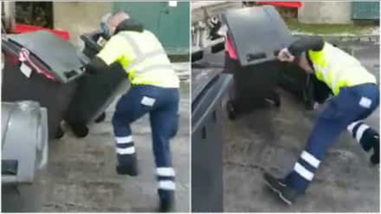 Kaikki eivät osaa kerätä roskia talvella!