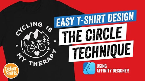 T-Shirt Designs That Sell - The Circle Technique - Easy Design for Beginners in Affinity Designer