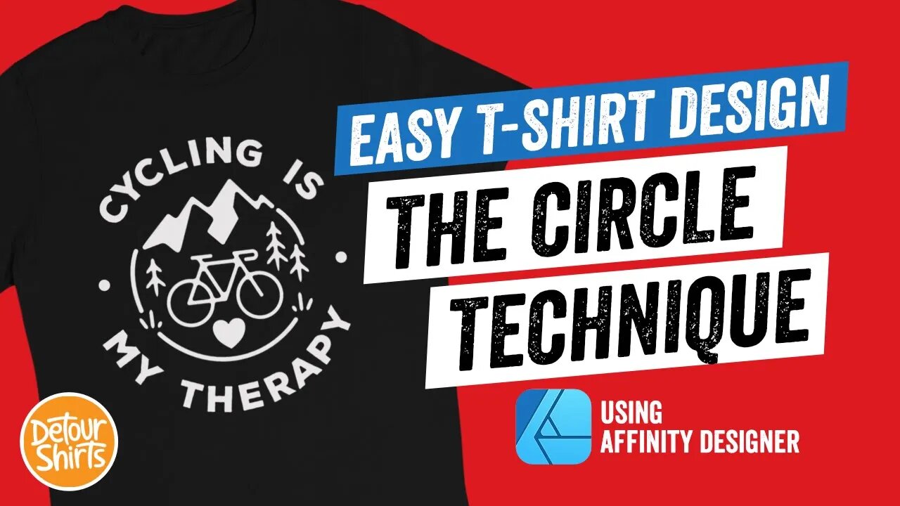 T-Shirt Designs That Sell - The Circle Technique - Easy Design for Beginners in Affinity Designer