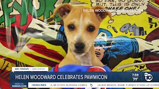 Helen Woodard celebrates Pawmicon