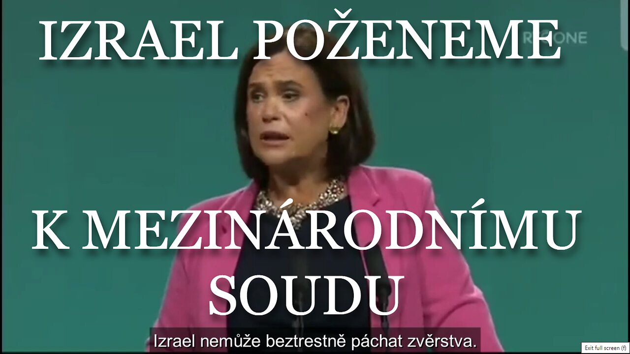 Mary Lou McDonald, prezidentka irské Sinn Féin - Izrael předáme k mezinárodnímu trestnímu soudu