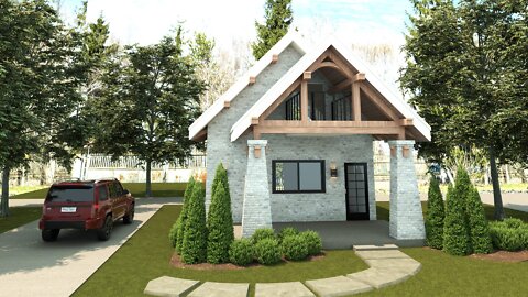 MINI CASA AMERICANA 6X6 l CRAFTSMAN HOUSE STYLE