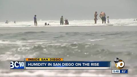 Humidity in San Diego on the rise