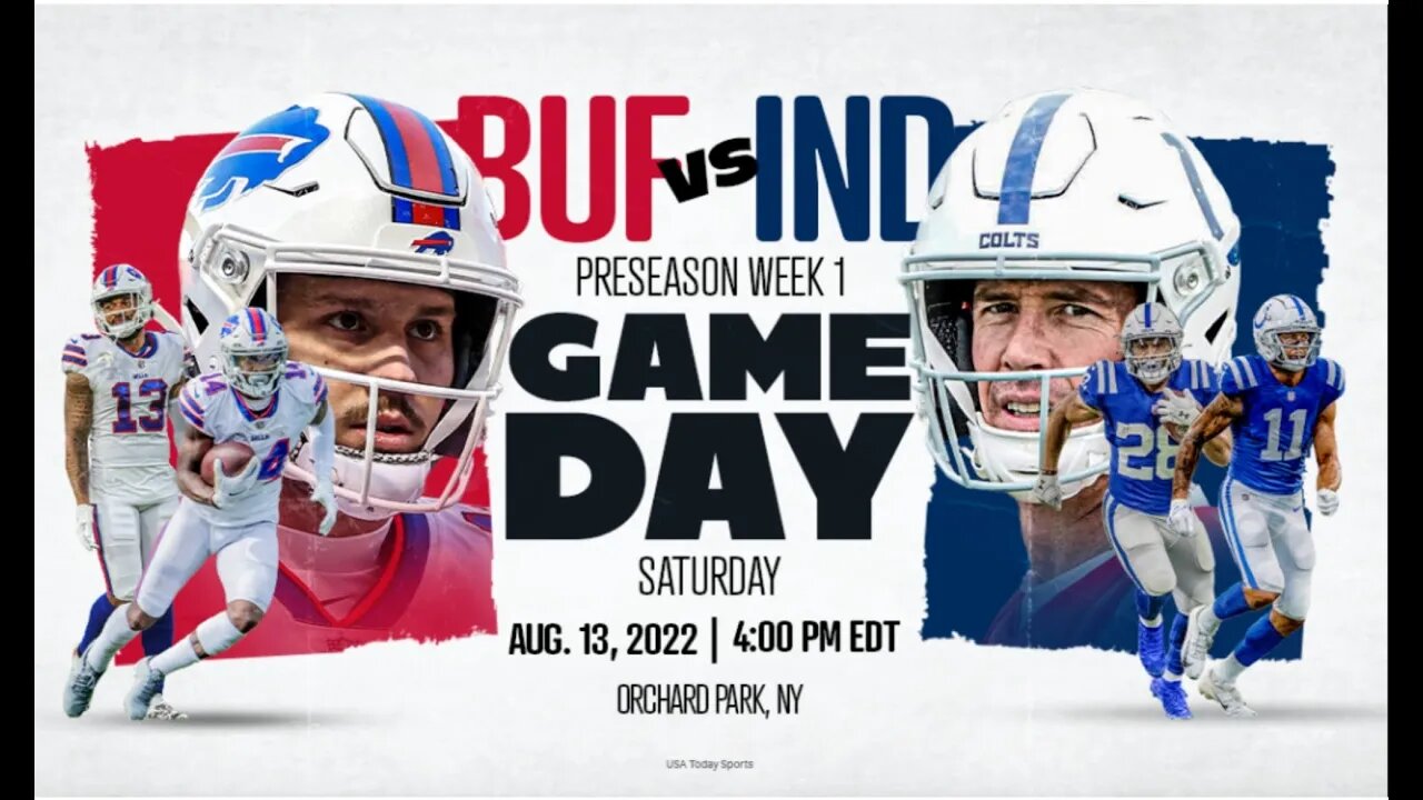 2022 NFL PRESEASON | Buffalo Bills vs Indianapolis Colts | Livestream & Commentary