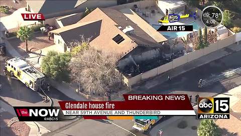 Firefighters battling blaze at Glendale house