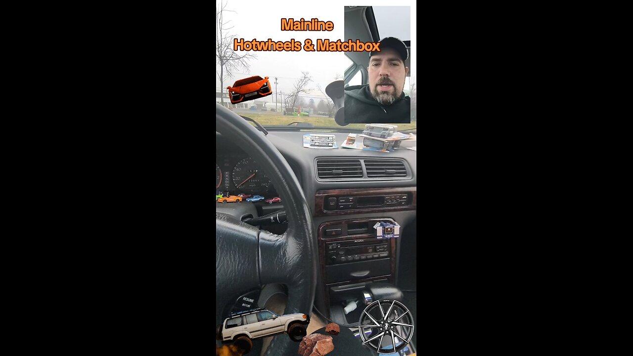 diecast journeyman showing off matchbox and Hot Wheels in his car today.