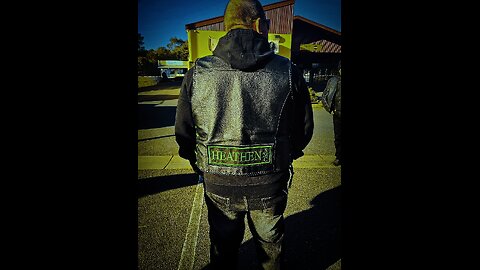 Living the biker life with my family 😎 Heathen Brotherhood SMC Barossa Chapter 💚⚔️⚔️💚
