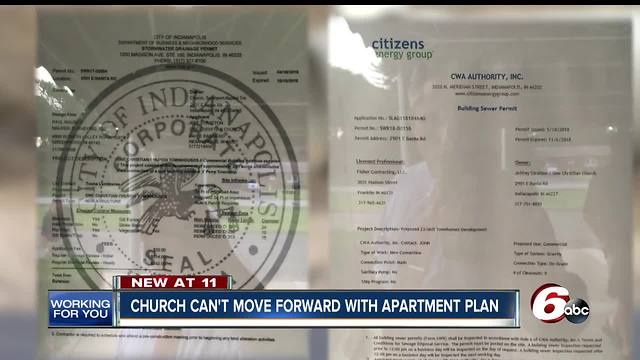 Indy church cannot move forward with apartment plan