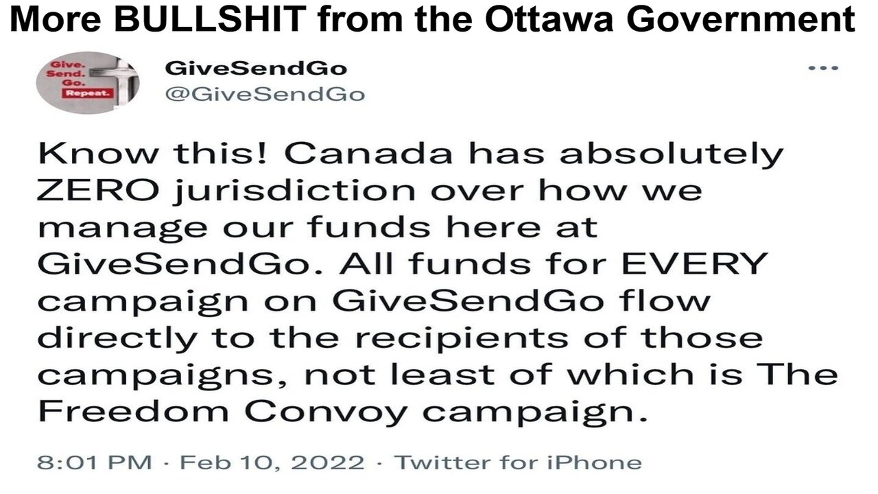 More BULLSHIT from the Ottawa Government