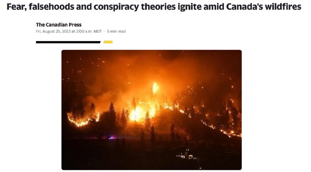 Canadian Press FEAR FALSEHOODS AND CONSPIRACY ARTICLE 23-AUG-2023