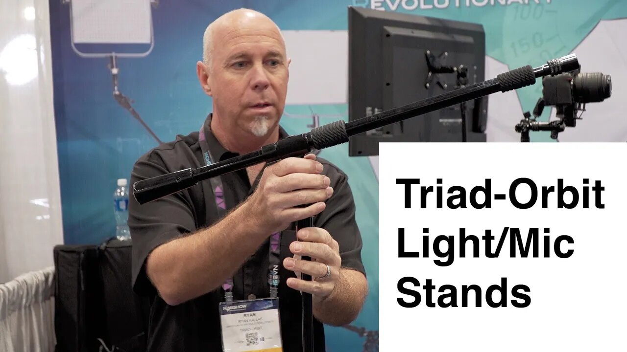 Triad Orbit Light and Microphone Stands NAB 2016