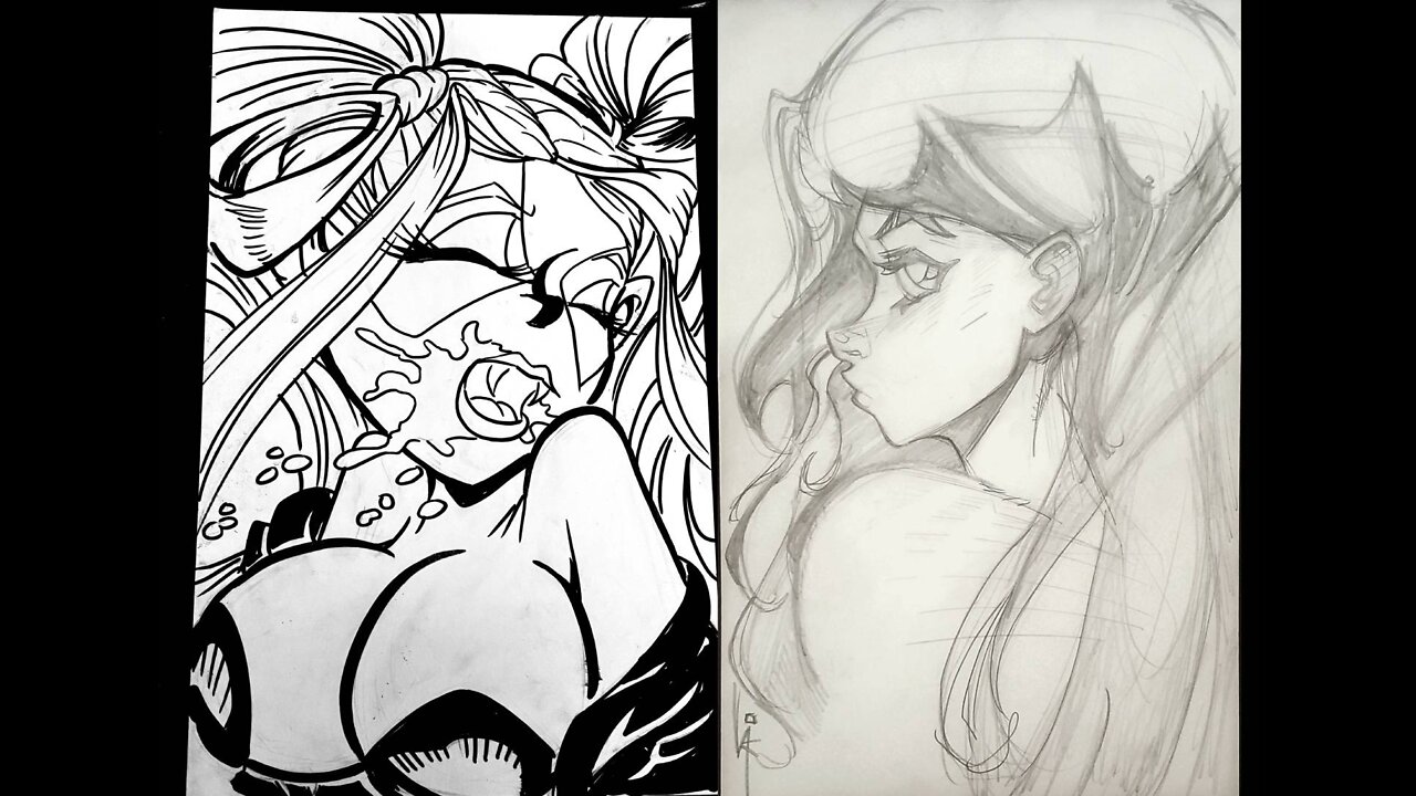 Friday Live Drawing Stream! Drawing Vampire Nyobi & Jenna for Backers