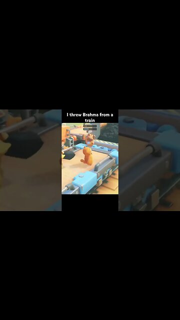 I threw Brahma from a train #partyanimals @Brahmabull