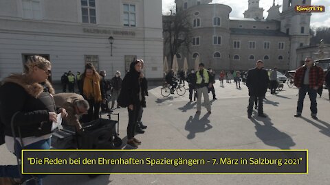 Die Reden bei den Ehrenhaften Spaziergängern - 7. März in Salzburg 2021